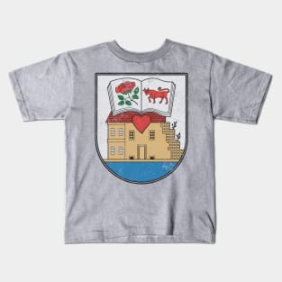 Ukmergė, Lithuania - Vintage Distressed Style Design Kids T-Shirt